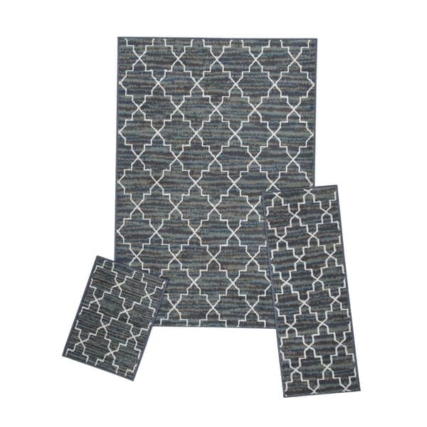 Achim Crosshatch Capri 3pc. Rug Set
