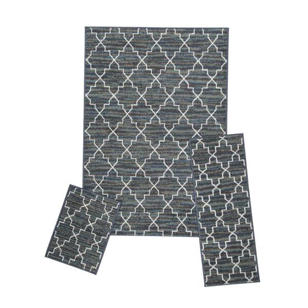 Achim Crosshatch Capri 3pc. Rug Set - image 