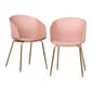 South Shore Flam Pink and Gold Dining Chairs - Set of 2 - image 1