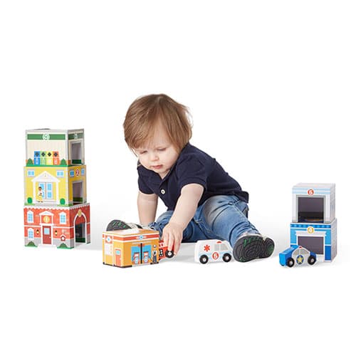 Melissa &amp; Doug® Nesting &amp; Sorting Buildings &amp; Vehicles