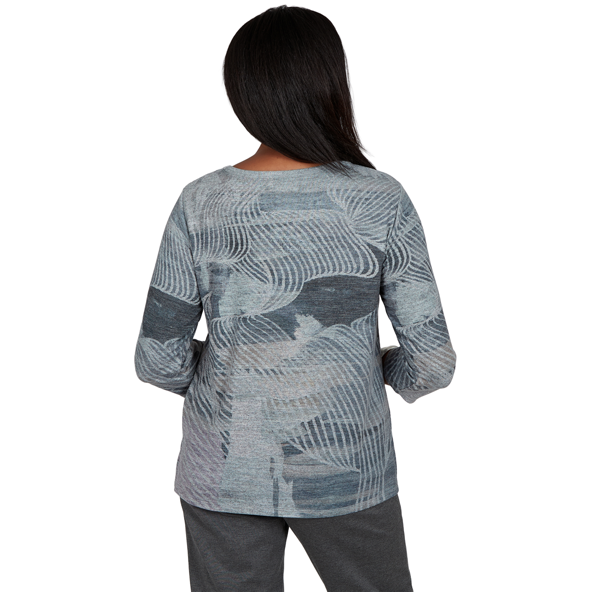 Petite Alfred Dunner Regent Street Ribbon Floral Blouse