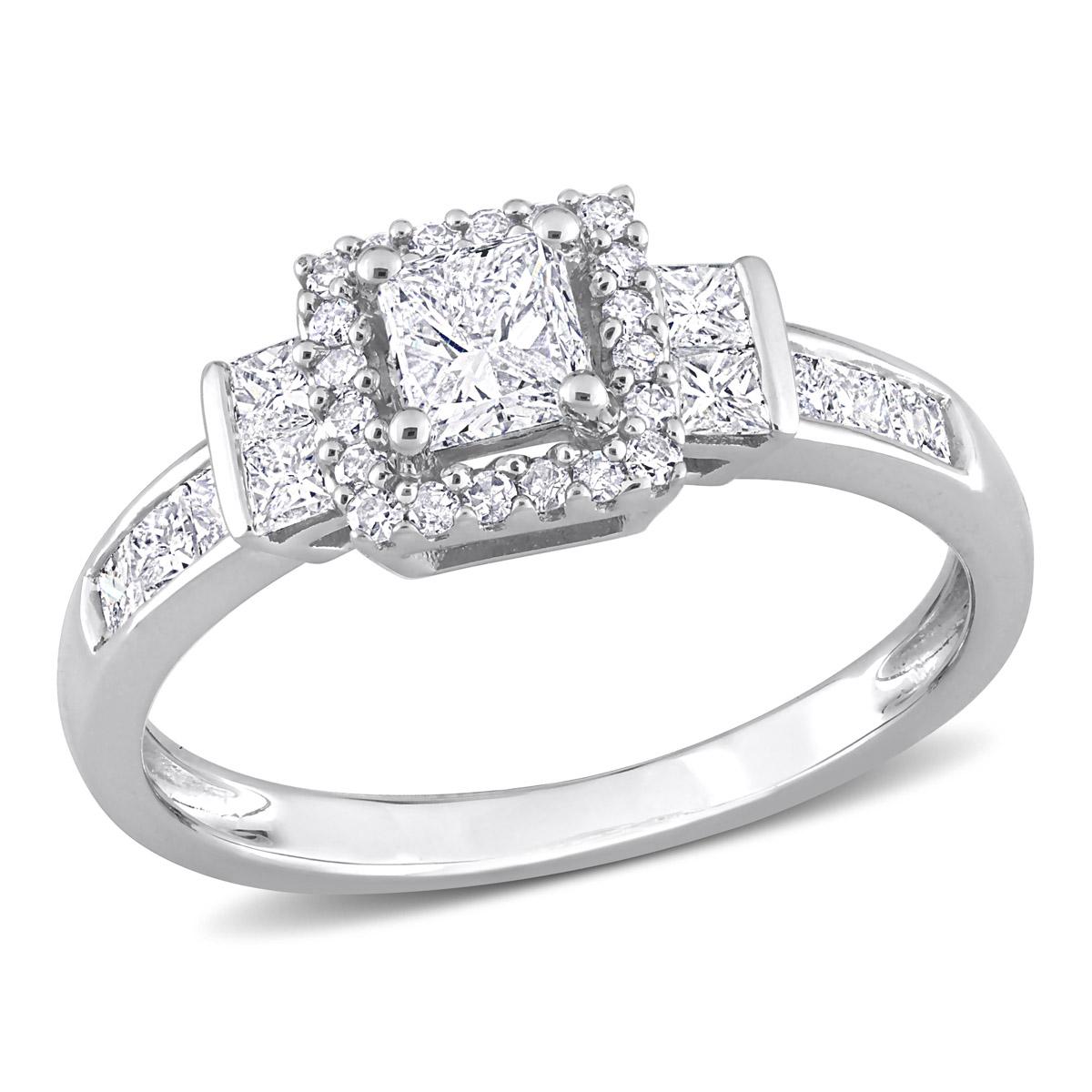 Diamond Classics™ 14kt. White Gold 3/4ctw. Diamond Halo...