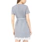 Womens Cece Short Sleeve Lace Hem Tie Waist Shift Dress - image 2