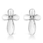 Haus of Brilliance Sterling Silver Diamond Cross Stud Earrings - image 1