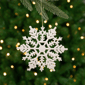 Northlight 24ct. Glitter White Snowflake Christmas Ornaments - image 1