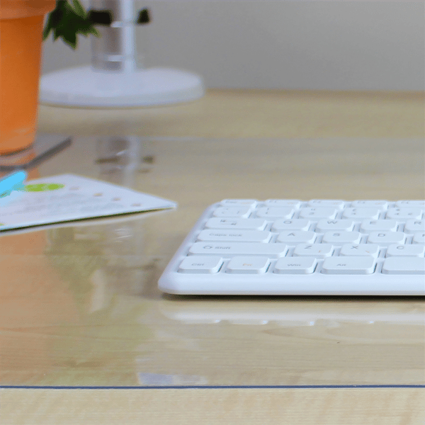 Floortex® Desktex® Crystal Clear Vinyl Rectangular Desk Pad