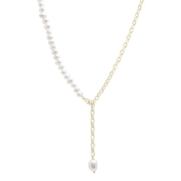 Precious Elegance(tm) Gold Plated Pearl Necklace Strand - image 
