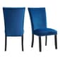 Elements Francesca Grey Velvet Side Chair Set - image 1