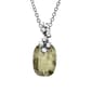 Crystal Colors Silver Plated Silver Shadow Pendant Necklace - image 1