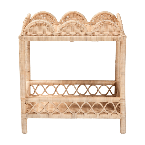 bali & pari Eloisa Natural Rattan End Table