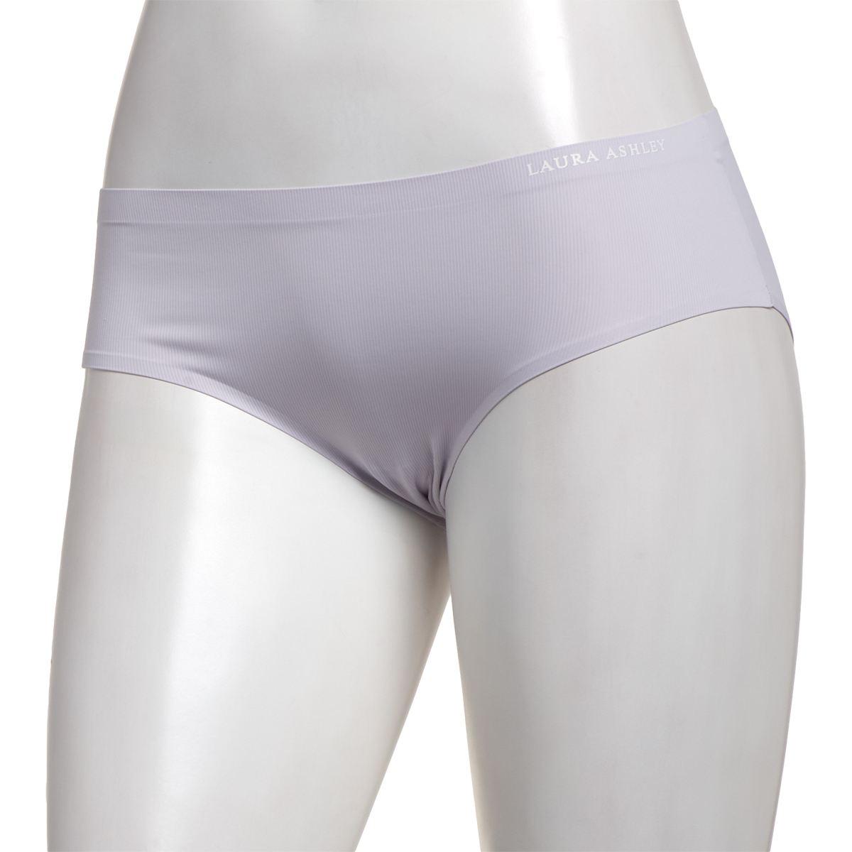 Womens Laura Ashley(R) Ribbed Nylon Hipster Panties - LS8444AR
