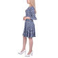Petite NY Collection Elbow Sleeve Knit Seamed A-Line Dress - image 3