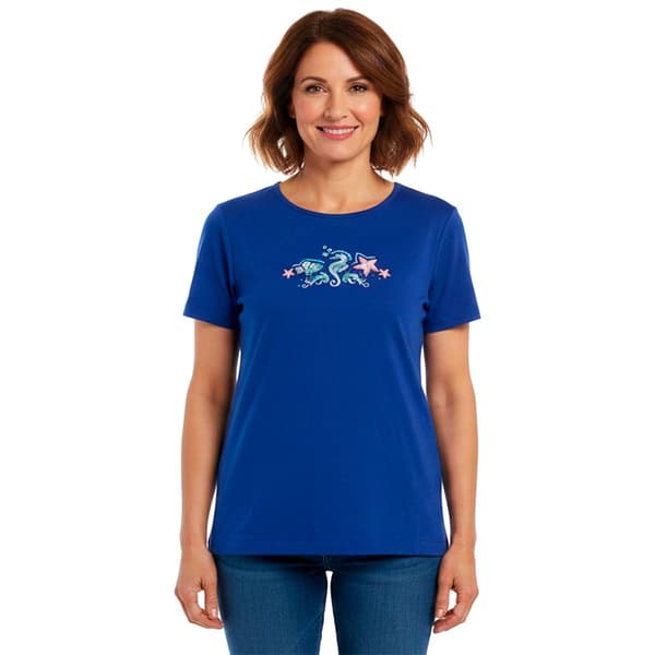 Womens Bonnie Evans Short Sleeve Sea Creatures Tee - image 