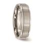 Mens Endless Affection&#8482; Engravable 6mm Ridged Edge Wedding Band - image 4