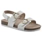 Big Girls White Mountain Gingham Floral Buckle Sandals - image 1