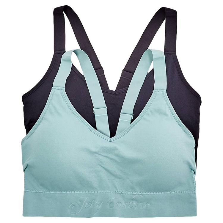 Plus Size Juicy Couture Seamless Debossed Logo Bras - JC9823-2PKF