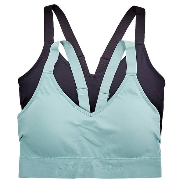 Plus Size Juicy Couture Seamless Debossed Logo Bras - JC9823-2PKF - image 