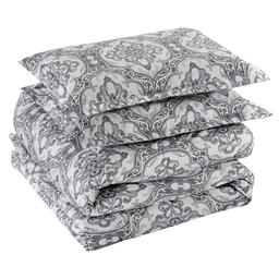 Bibb Home Damask 4pc. Duvet & Down Alternative Comforter Set
