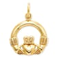 Unisex Gold Classics&#40;tm&#41; 14kt. Yellow Gold Claddagh Pendant - image 1