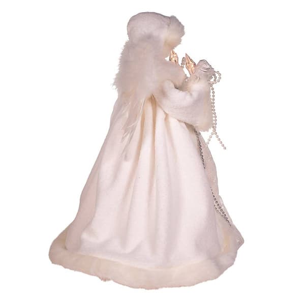 Kurt S. Adler UL 10-Light White Angel Tree Topper