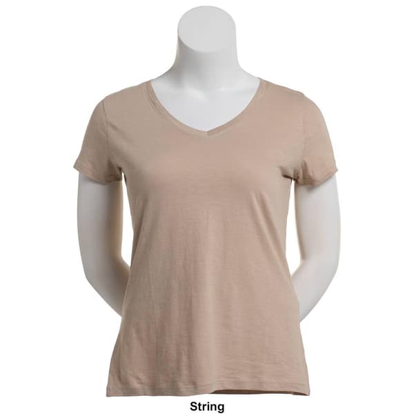 Plus Size Architect&#174; Short Sleeve Slub V-Neck Tee
