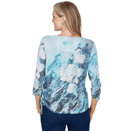 Womens Alfred Dunner Ann Arbor Abstract Watercolor Blouse