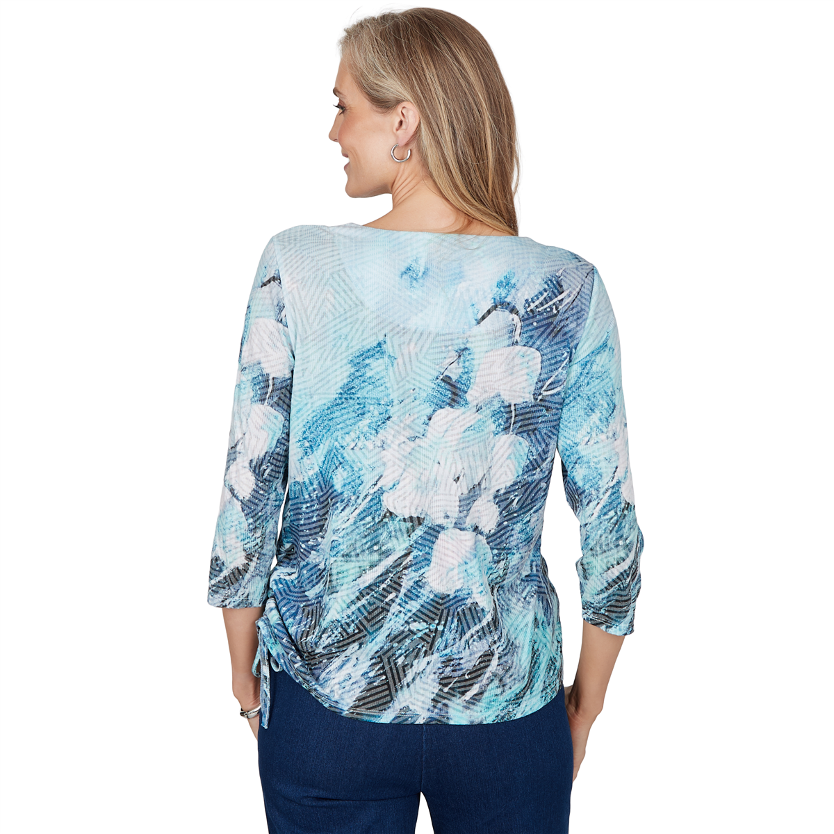 Womens Alfred Dunner Ann Arbor Abstract Watercolor Blouse