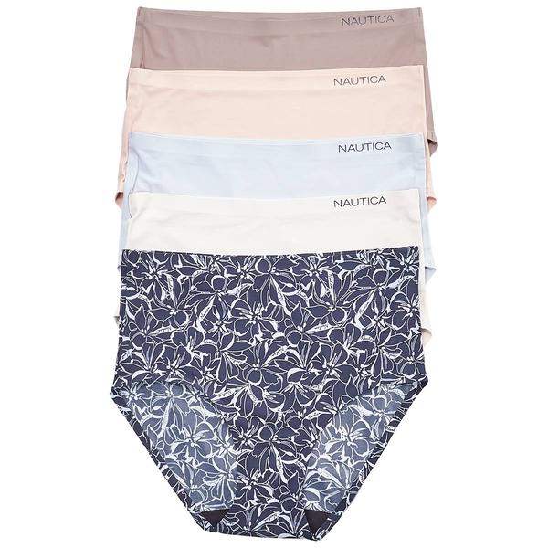 Womens Nautica 5pk Nylon Microfiber Brief W/ Logo - NT7734-5PKE - image 
