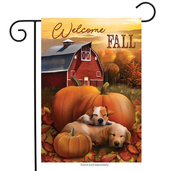 Briarwood Lane Welcome Fall Puppies Garden Flag - image 