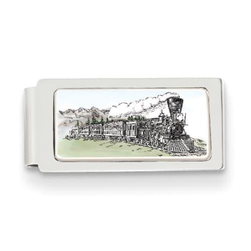 Barlow Designs Color Train Hinged Money Clip - image 