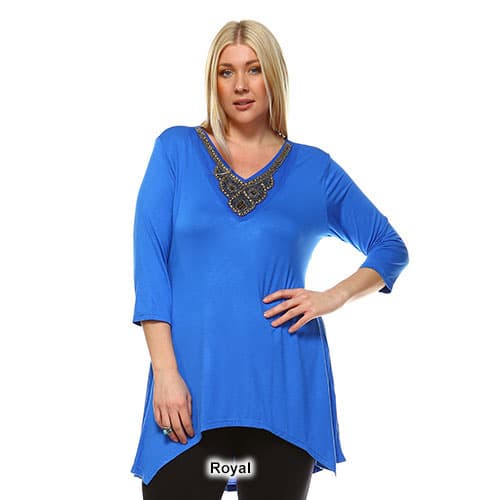 Plus Size White Mark Luna Tunic Top