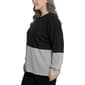 Plus Size NY Collection Long Sleeve Color Block Hacci Sweater - image 3