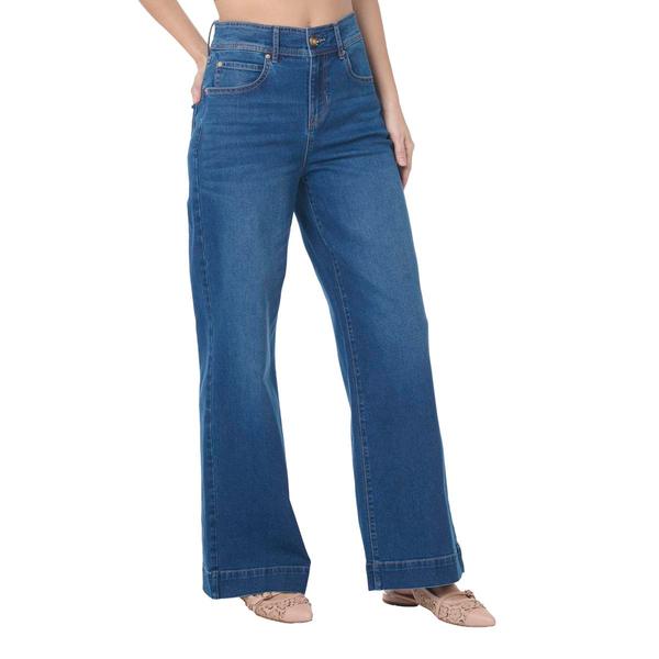 Womens Nicole Miller Super High Rise Wide Leg Wide Waistband Jea - image 