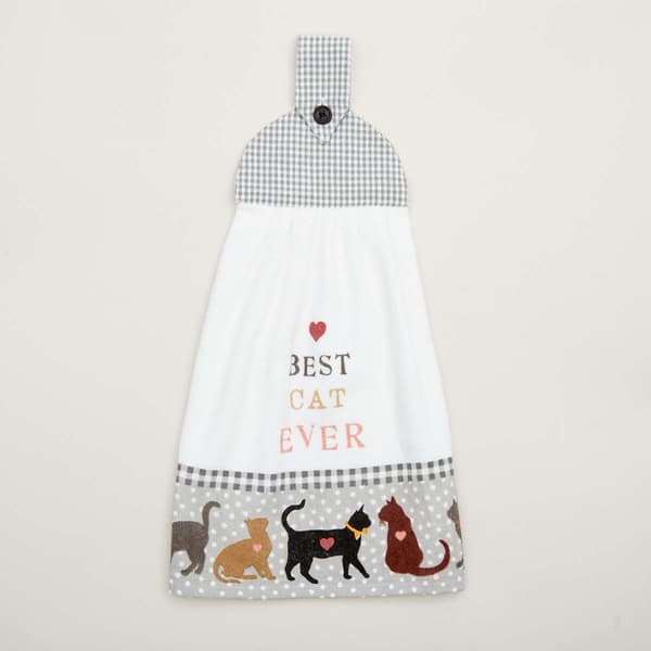 Best Cat Ever Tie Kitchen Towel - image 