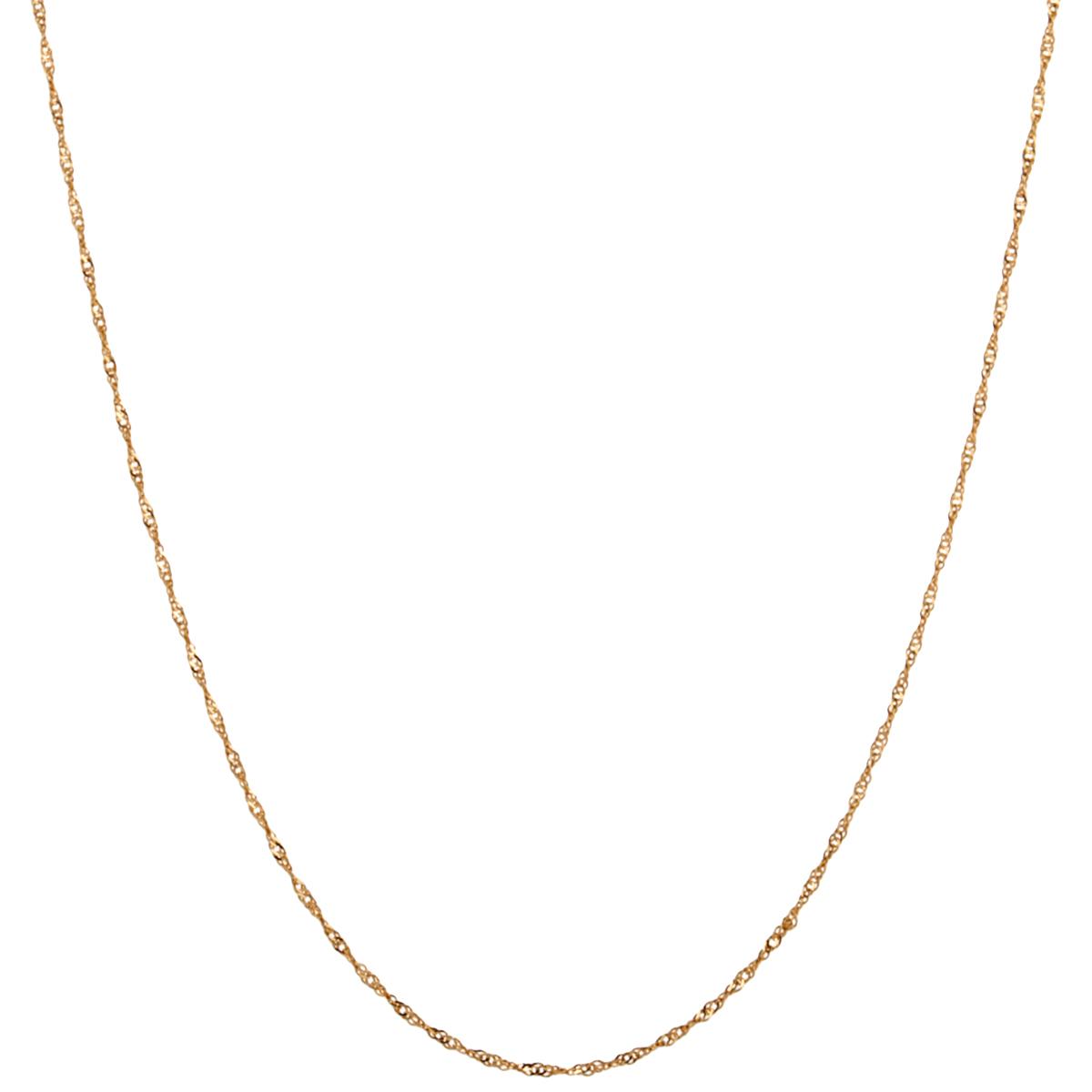 Design Collection Gold Plated Single Chain Necklace