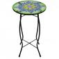 Northlight Seasonal 19in. Peacock Flower Tail Patio Side Table - image 1