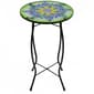 Northlight Seasonal 19in. Peacock Flower Tail Patio Side Table - image 1