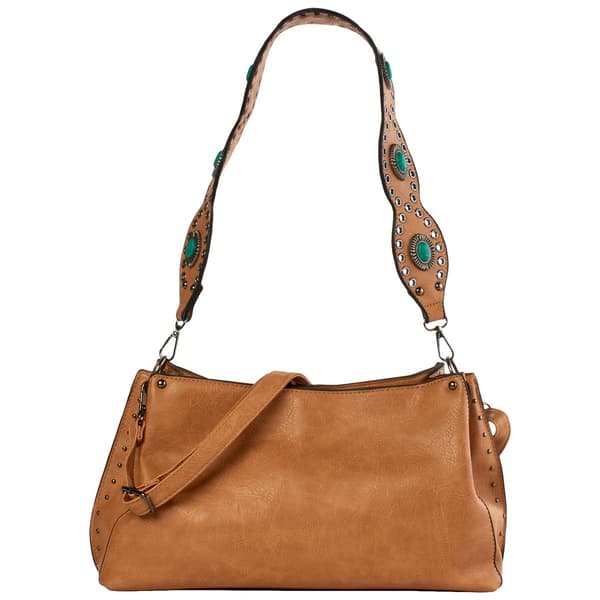Sam & Hadley Triple Compartment Riveted Strap Crossbody