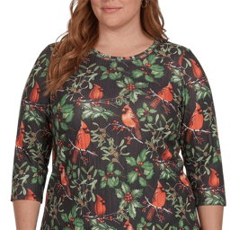 Plus Size Alfred Dunner Classics Cardinals On Branches Tee