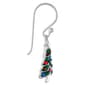 Athra Fine Silver Plated Crystal Christmas Tree Drop Earrings - image 2