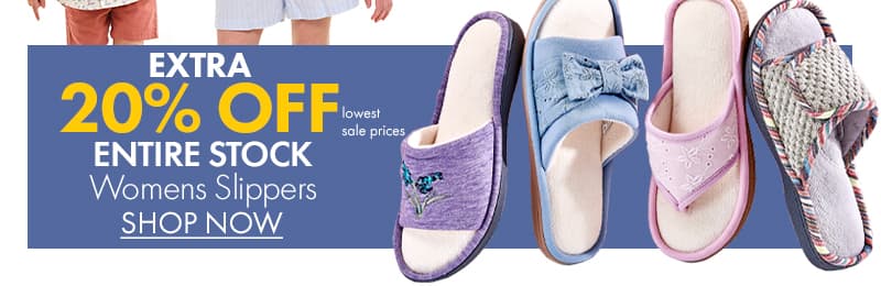 Extra 20% off Womens Slippers