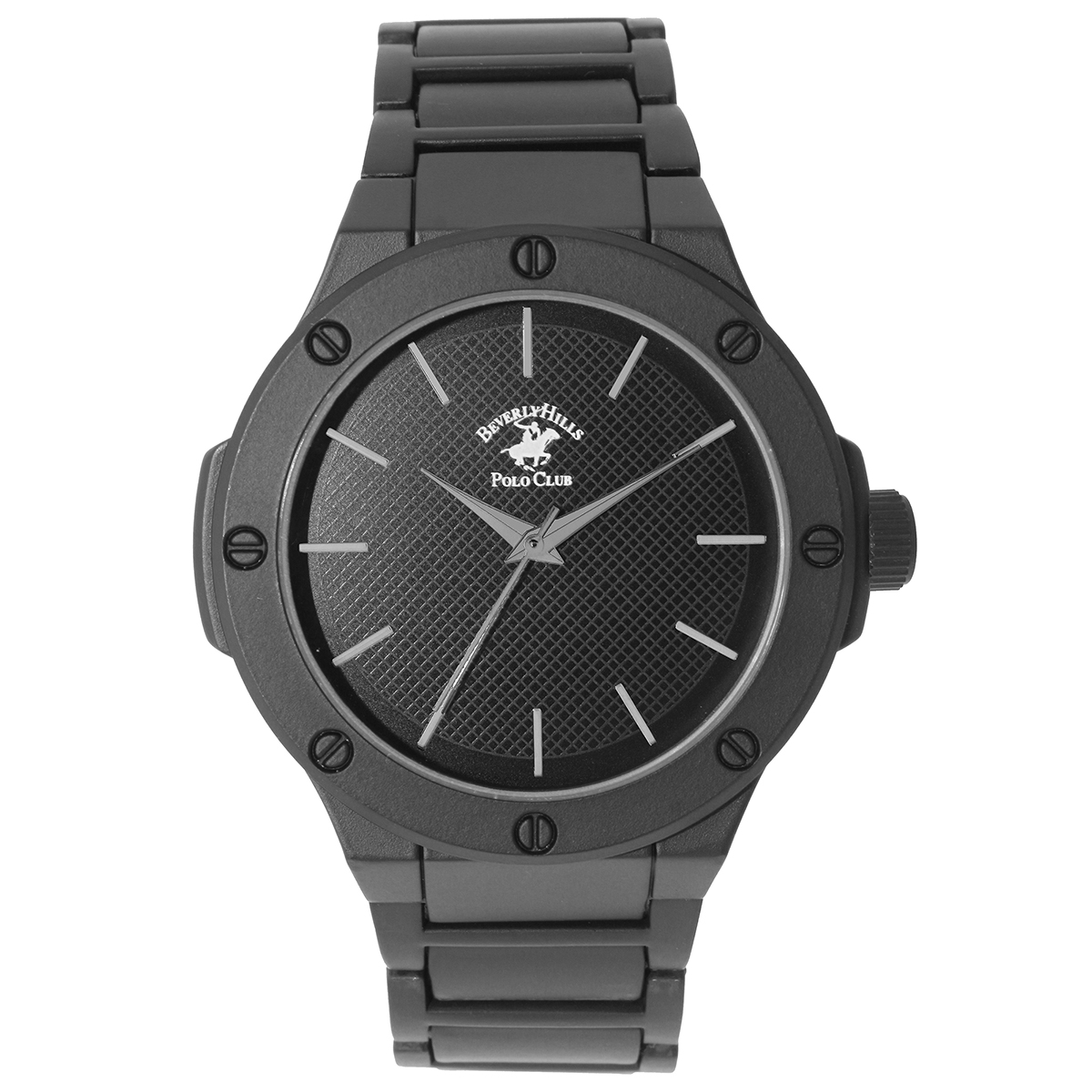 Mens Beverly Hills Polo Club Black Watch With Black Dial - 54825