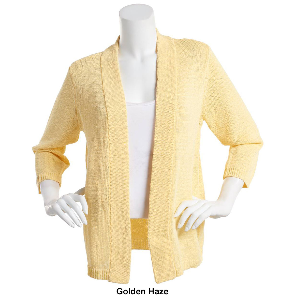 Petite Preswick & Moore Open Front Tapeyard Cardigan