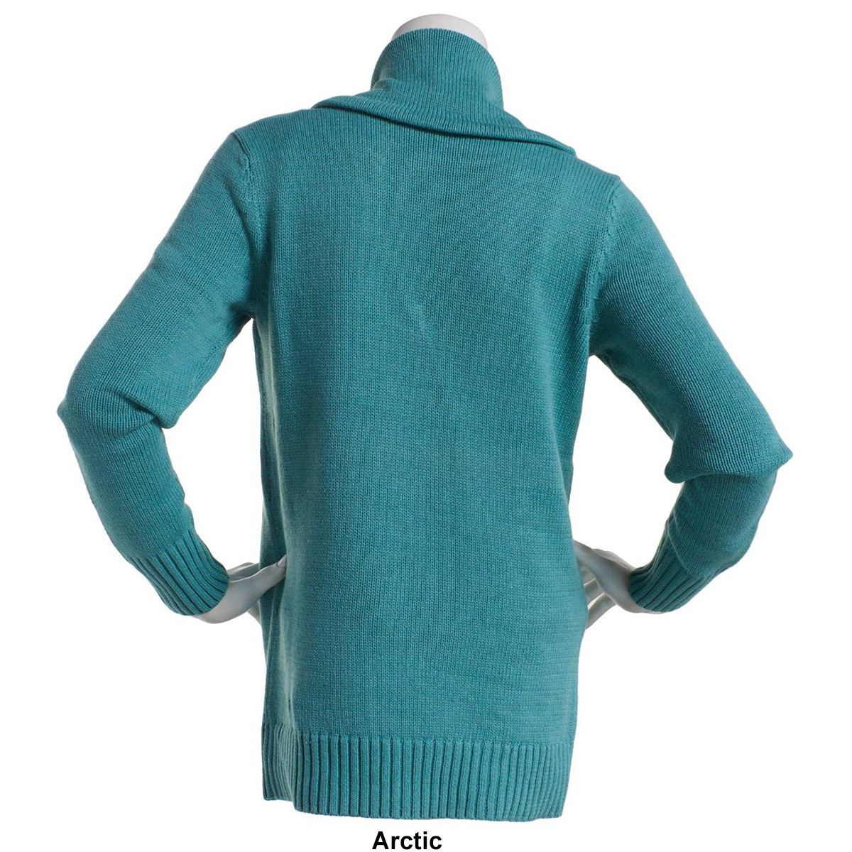 Womens Preswick & Moore Solid Cowl Neck Kangaroo Pocket Sweater