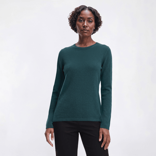 Womens Preswick & Moore(R) Long Sleeve Solid Cashmere Sweater alternate view