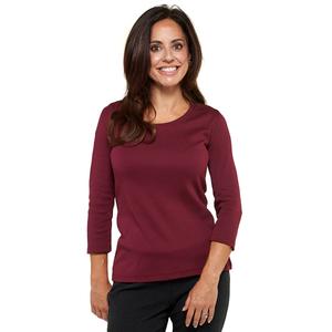 Plus Size Preswick & Moore(R) 3/4 Sleeve Scoop Neck Solid Tee