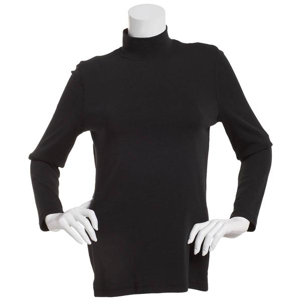 Petite Preswick & Moore(R) Long Sleeve Solid Mock Neck Tee alternate view