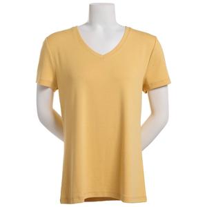 Womens Preswick & Moore(R) Solid Short Sleeve V-Neck Tee alternate view