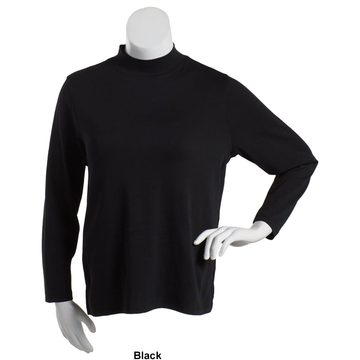 Plus Size Preswick & Moore(R) Long Sleeve Mock Neck Tee