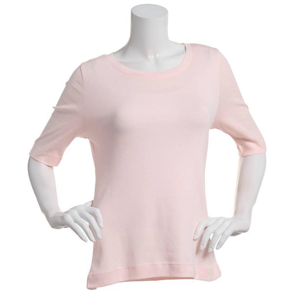 Petite Architect(R) Elbow Sleeve Round Neck Tee